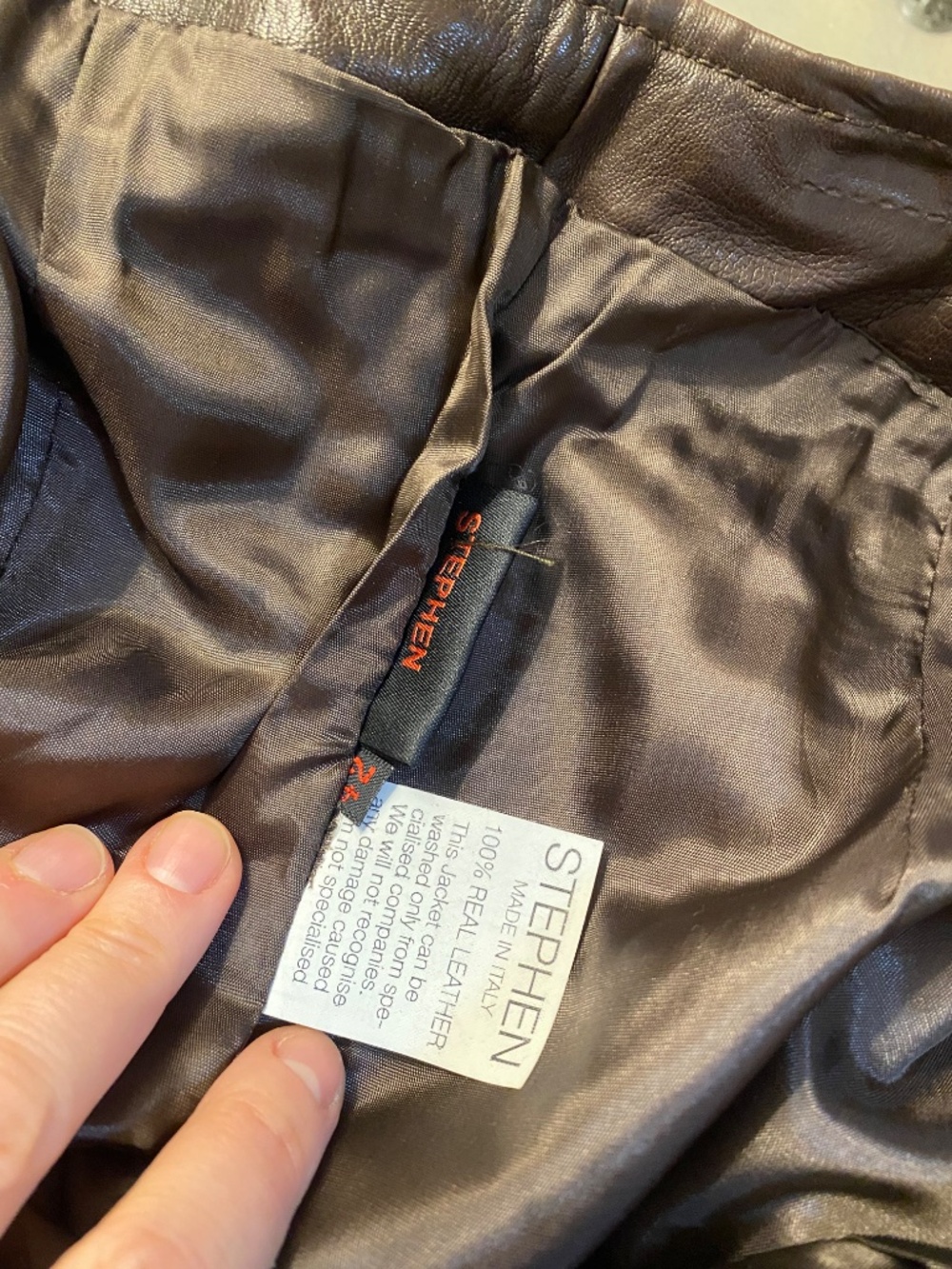 Stephen Italy Archival Chocolate Brown Leather Mermaid Midi Skirt 42 6 - Picture 7 of 10